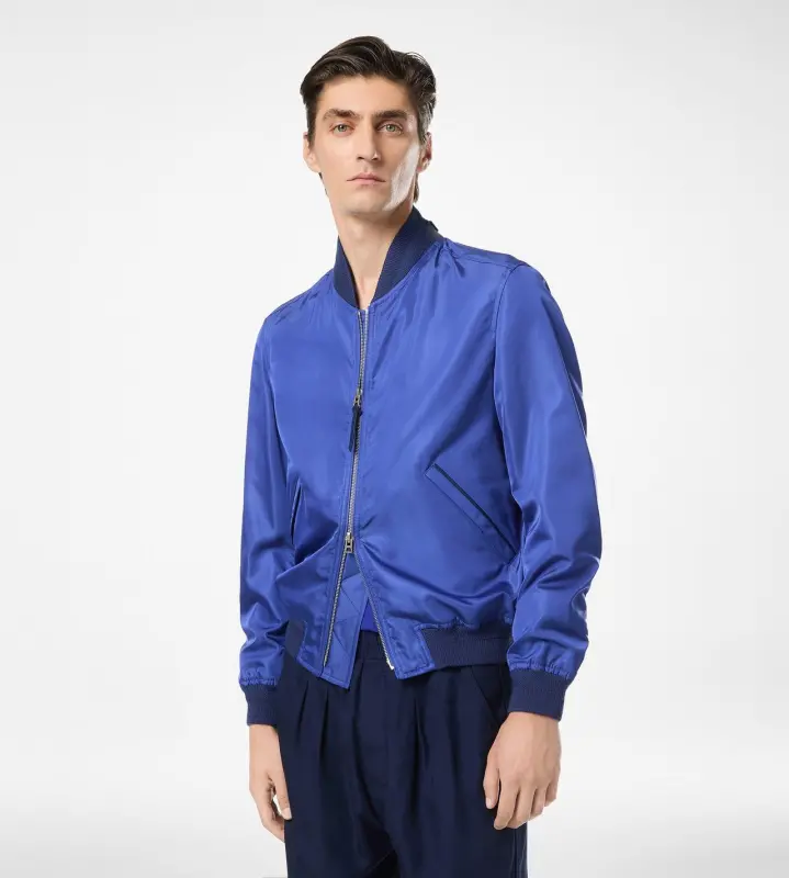 TECHNICAL SILK POPLIN LIGHTWEIGHT BOMBER online